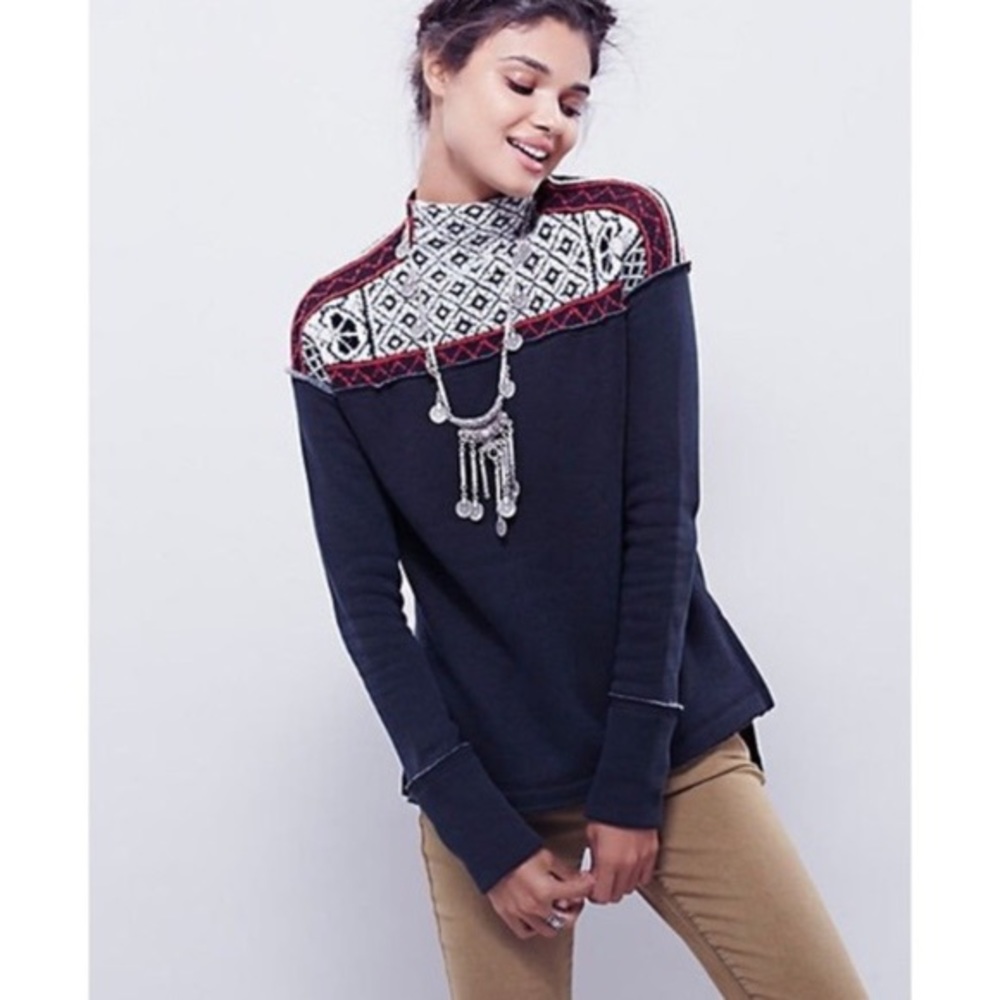 Free People Snow Bunny Fair Isle Pullover